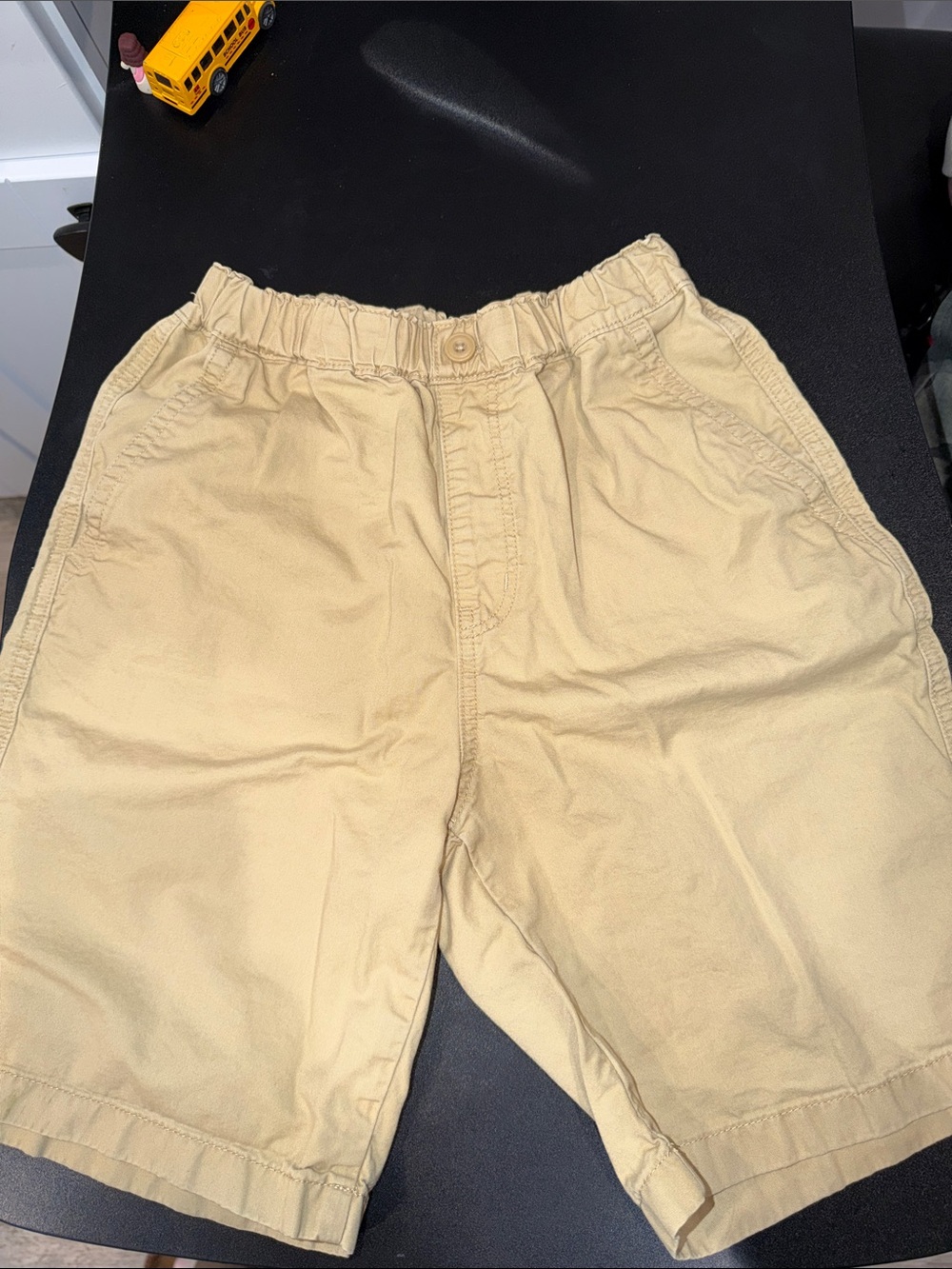 Uniqlo Tan Elastic-Waist Kids Shorts
